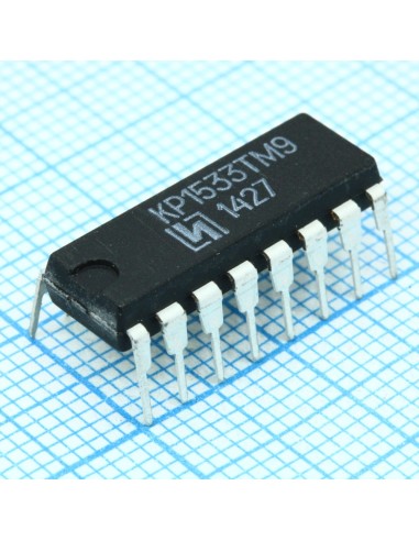 КР1533ТМ9, 6 D-триггеров, DIP16