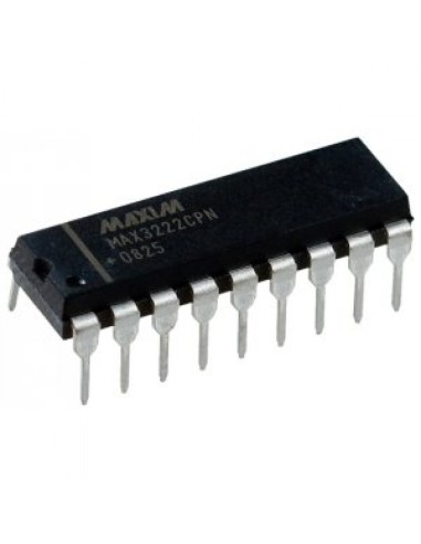 MAX3222CPN+, Интерфейс RS-232  250 кБит/сек Uпит3-5.5V  0.3mA  4х0.1мкФ  0...+70C